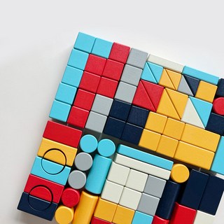 폴리노리 컬러 원목 블럭 100pcs