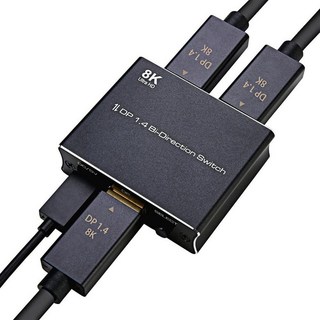 디스플레이 포트 8K DP 14 스위치 양방향 분배기 스위처 8K 30Hz 4K120Hz 144Hz 디스플레이포트 스위치 14 스위치 2x1 또는 1x2, 1) 0.5m, 1개