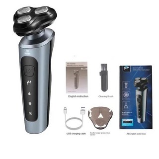남성 9D 3 인 1 전기 면도기 남성용 얼굴 면도기 수염 USB 전신 세척 수염 칼 충전식 면도기 트리머, only1, 1) only1