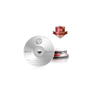 HP DVD-R 16X 10P벌크 4.7GB 120MIN-박스(20개입), 20개