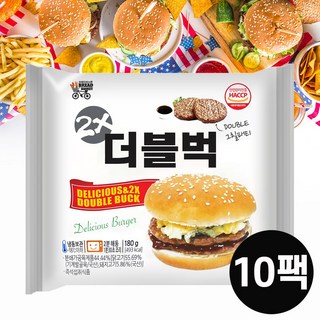 대신 투엑스더블벅 180g 10개 매점 편의점빵 햄버거 대표 이미지 - 편의점 햄버거 추천