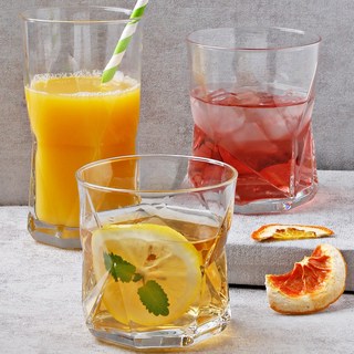 루첼리 카페 유리컵 320 위스키잔 맥주 온더락 홈카페, 투명, 1개