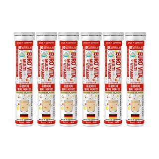 내츄럴365 독일 유로비타 발포비타민 멀티 비타민 (6병-120일분), 20정, 6개