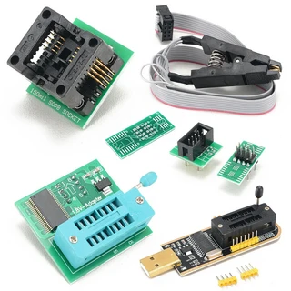 EEPROM 플래시 BIOS USB 프로그래머 모듈 상태 표시등 포함 CH341 컴플리트 키트 24CXX, 01 Black