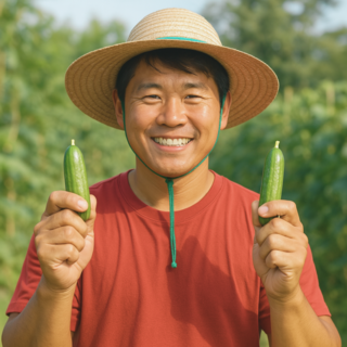껍질째 먹는 아삭한 미니오이 수확, 1박스, 1kg