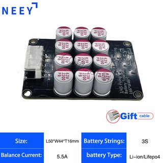 셀밸런싱 NEEY 액티브 밸런서 3S 4S 5S 6S 7S 8S 9S 10S 12S 14S 15S 16S 17S 20S 21S 5A 배터리 에너지 캐패시터, 1개, 2) 5.5A - 3S NCM LFP
