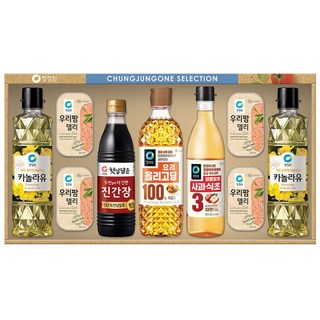 청정원10호 25년 추석선물세트 혼합세트 3개 우리팜델리 사과식초 카놀라유 진간장, 3세트