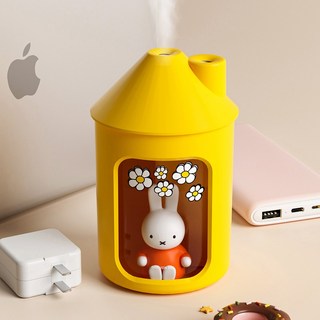 미피 450ml 3단계 가습조절 무드등 듀얼 미니가습기, 블루