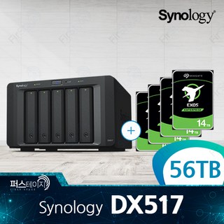 시놀로지 DX517 / 56TB (14TB x 4) 씨게이트 EXOS 5년 보증