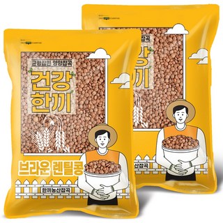 한끼농산 브라운렌틸콩 슈퍼푸드 2kg 2개 상품 이미지
