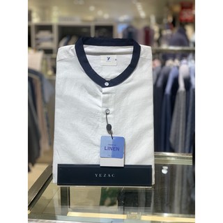 [예작]남성와이셔츠 린넨 써커 캐주얼 슬림핏 반팔셔츠 (YJ2MYS820WH)
