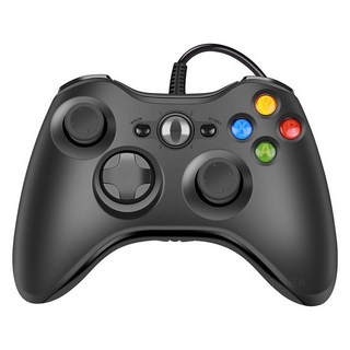 Xbox360 콘솔 조이패드용 USB 유선 게임패드 윈도우 7 8/10 PC 조이스틱 컨트롤 만도 액세서리, 1개, 01 Black, [01] Black