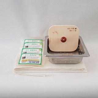 천연 간수30포+스텐레스두부틀(1모용)+보자기+주머니.두부만들기세트.t030-1, 두부틀, 낮은형셋트, 1개