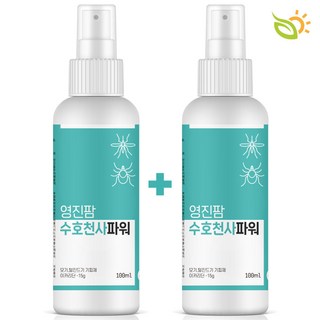 수호천사 100ml 천연 유래 이카리딘 모기기피제 진드기기피제, 2개