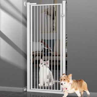 [반전] 반려동물 안전문 고양이 강아지 울타리, 1개, 흰색