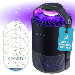 Katchy MID 미드night - 자동 설정이 있는 실내 곤충 트랩 자외선으로 작동하는 팬 실내용 초파리 초파리 모기 나방용 126542, 1개
