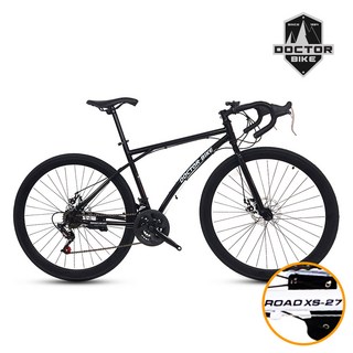 닥터바이크 로드바이크 24단 디스크브레이크 700C 로드자전거 입문용 ROAD XS-27, 1개, 170cm, 블랙-완조립