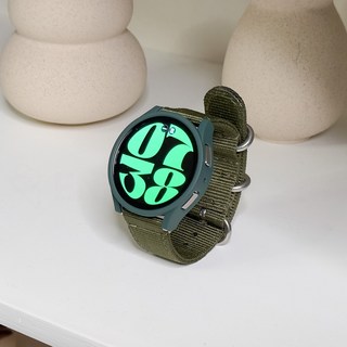엔터콘 갤럭시워치 7 6 5 4 나토 밴드 스트랩 스포츠 줄, 20mm, 그린, 1개