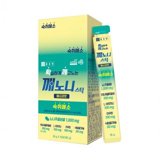 바이탈네스트 종근당 깨노니 스틱 숙취해소제 배사과맛 18g X 10포-N-1, 깨노니스틱(배사과) 18g x10포 (유통기한 26.0