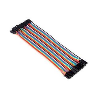 JK 브레드보드 점퍼선 점퍼 케이블 F/F 40P 암 수 아두이노 40가닥 DIY 와이어, 10개입