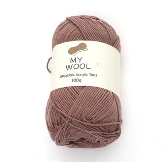 삼남뜨개실 마이울 100g 다섯개 사면 한개 덤 울실 겨울실, 12 라이트  버건디, 1개