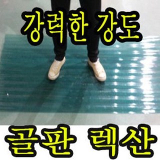골판렉산으로 꾸며진 통행로