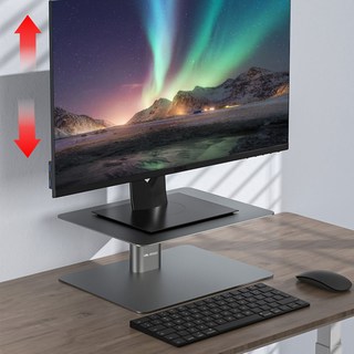베사홀없는 수직모니터암 무베사모니터암 세로거치대 높이조절, 1개