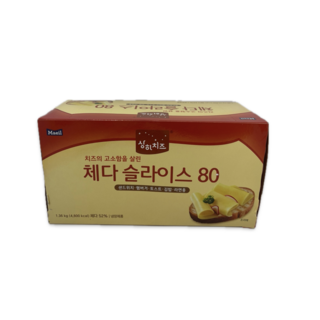 매일유업 상하 체다슬라이스치즈 80매/대용량치즈/상하치즈/냉장, 1.44kg, 1개