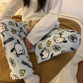 [블루 뽀짝콩] 잠옷 몽글몽글 극세사 수면바지