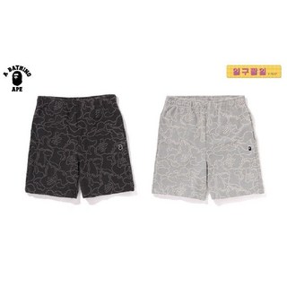 BAPE 베이프 정품 / 네온 카모 자가드 스웨트 반바지 NEON CAMO JACQUARD SWEAT SHORTS