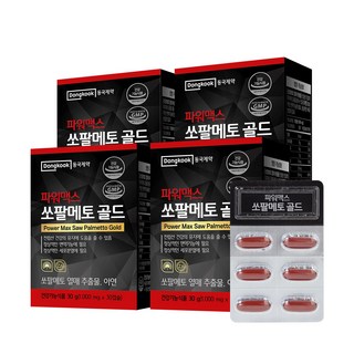 동국제약 파워맥스 쏘팔메토 골드, 30정, 4개