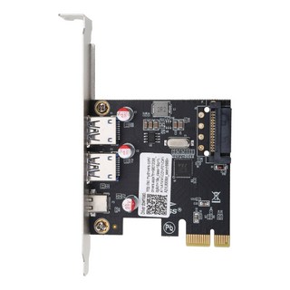 USB에 대한 Express의 PCIE PCI 3.1 Type-C 2 포트 USB 3.0 Type-A 라이저 확장 카드 어댑터 SATA 15 PIN, 1개