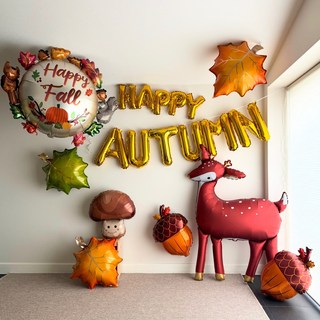 가을 풍선 세트 포토존 가랜드 happy autumn 사슴