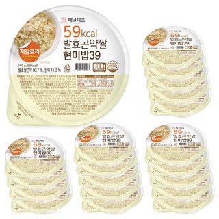 빼고비움 최저 칼로리 100g당 39kcal 발효곤약쌀현미밥39, 150g, 20개
