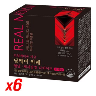 리얼메디온 지금 당케어 카페 혈당 체지방컷 다이어트 커피맛 혈당케어 가르시니아 바나바, 6박스, 60회분