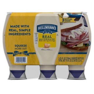 Hellmann's 헬맨스 리얼 마요네즈, 739ml, 3개