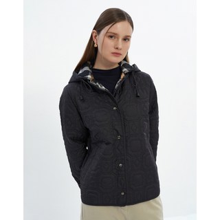 24SS [추가세일]블랙 탈착후드 변형퀼팅 점퍼 DLJU4A103BK