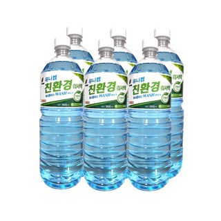 유니켐 친환경 에탄올워셔액, 6개, 1.8L