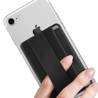 OMIK 여성 아코디언 카드지갑 RFID 대량 수납 8 신지모루 파우치 밴드 플랩 핸드폰 카드케이스, 블랙, 1개