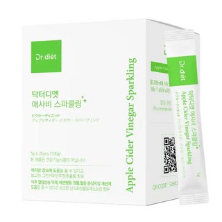 닥터디엣 애사비 스파클링 다이어트 혈당 기능성 애플사이다비니거 유기농 사과초모식초, 1개, 100g