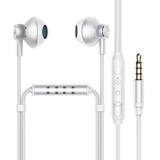 실속형 유선 이어폰 마이크 내장 3.5mm 줄이어폰 PC/방송용 턱고정마이크 자웃자, 흰색