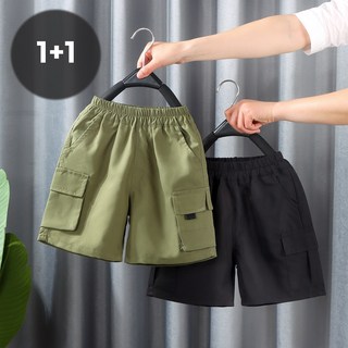 [1+1] 아동 데일리 카고 밴딩 반바지 2종세트