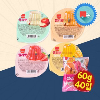 젤리뽀 랜덤 60g 40입 X 1 미니간식 제리포 추억의간식, 1개, 2400g