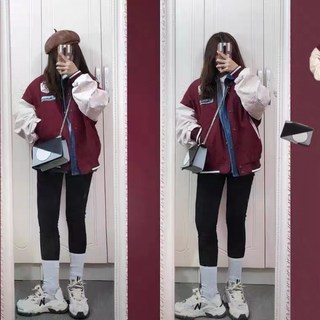 해피유통 여성 루즈 캐주얼 숏 패션 야구점퍼 jhwj