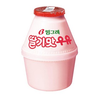 빙그레 딸기우유 240ml 단지우유, 16개