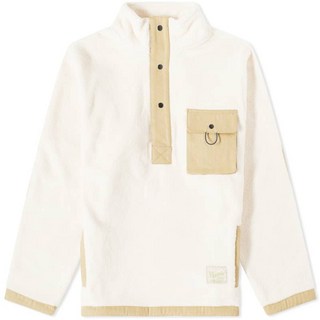 Manresa Dover Half Snap Fleece Ecru Caramel