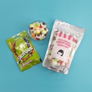 동결건조 스키틀즈 과일맛 캔디 수제사탕 젤리, 100g, 1개