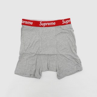 [슈프림] 밴딩 레드로고 헤인즈 박서 브리프 남성 드로즈(1매) SS24A13 HTH GREY