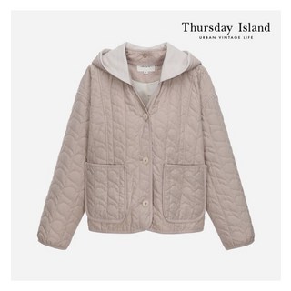 국내매장판 써스데이아일랜드 THURSDAYISLAND 후드 하트 퀼팅 점퍼T226MJP140W 216612