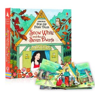 팝업 동화 그림책 골판지 색칠 활동 취침 시간 이야기 책 학습, 1개, 1. Snow White